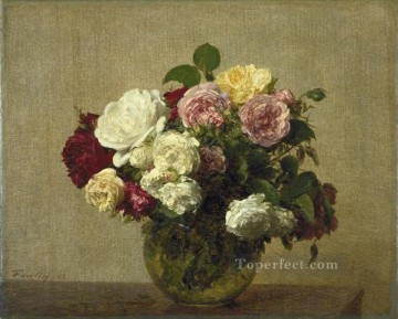 バラ 1885 花の画家 アンリ・ファンタン・ラトゥール Oil Paintings